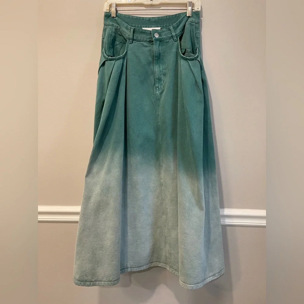 Anthropologie Mare Mare ombré denim skirt - Picture 2 of 2